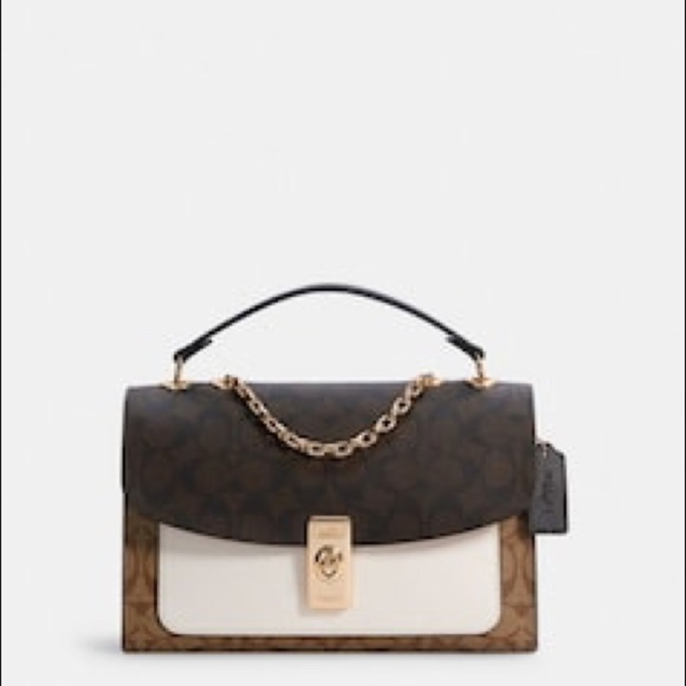 Coach Lane Shoulder Bag In Blocked Signature Canvas